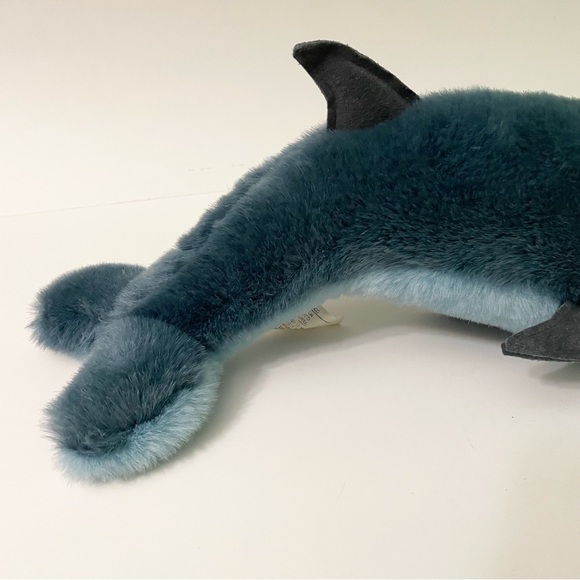 Vintage 1986 Gund Brand Blue Bottle Nosed Dolphin Stuffed Animal Plush - Picture 16 of 16